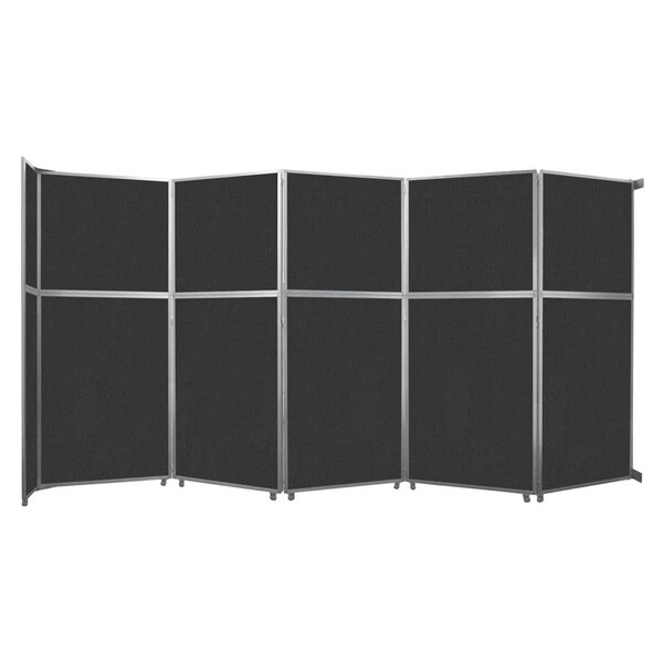 Operable Wall Folding Room Divider 19'6" x 10'3/4" Black Fabric